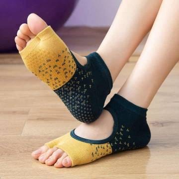 Anti slip Color block yoga Ankle socks