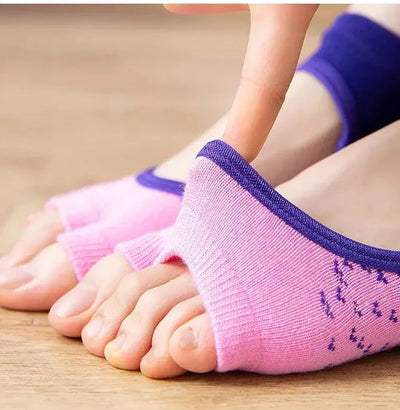 Anti slip Color block yoga Ankle socks